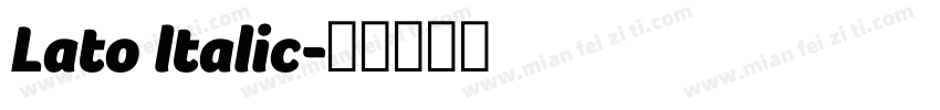 Lato ltalic字体转换